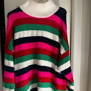 Tunic strip sweater